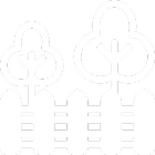 Trees and fence icon